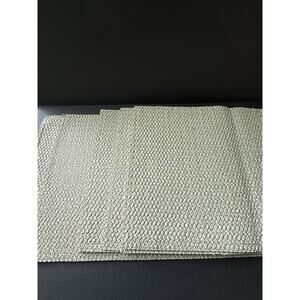 Vinyl Placemats Washable Table Mats Easy Clean Woven Cottagecore Coastal Beige
